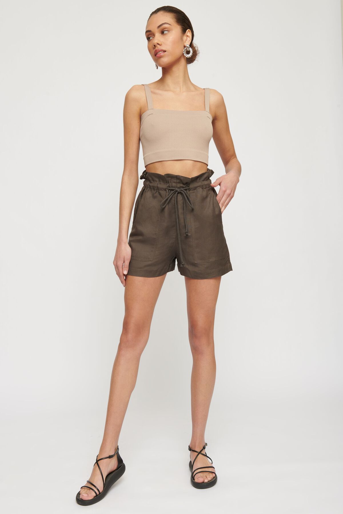 Garage Amaya Paperbag Shorts. 1