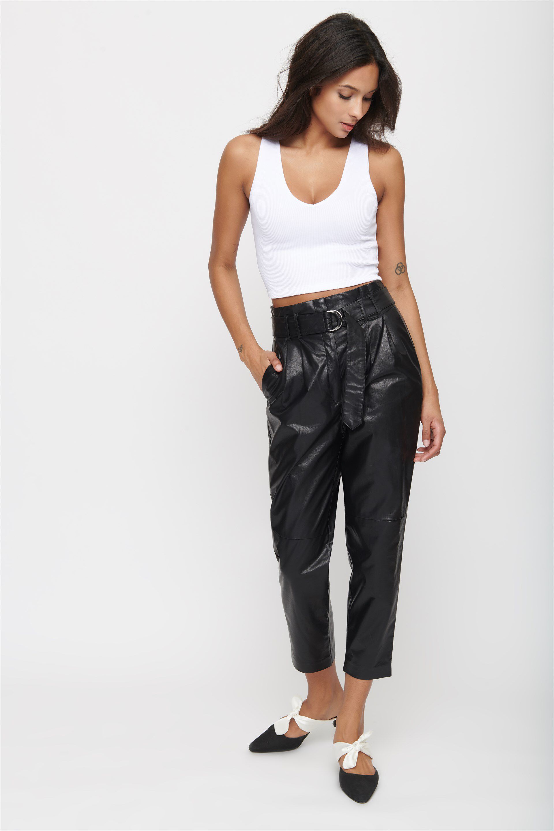 faux leather pants canada