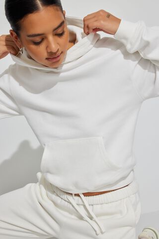 Soft Terry Regular Fit Hoodie White