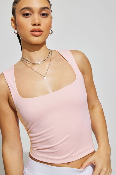 SCOOP BACK CAMI IN BABY PINK