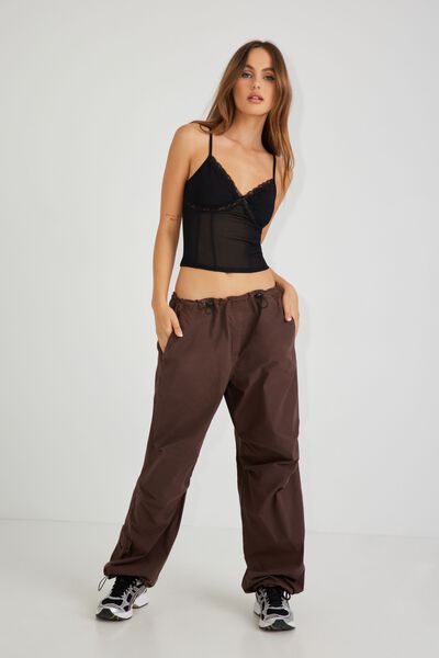 NWT Free People The Thing Is Low Rise Utility Cargo Pants in Green Sz. 6 /  Small