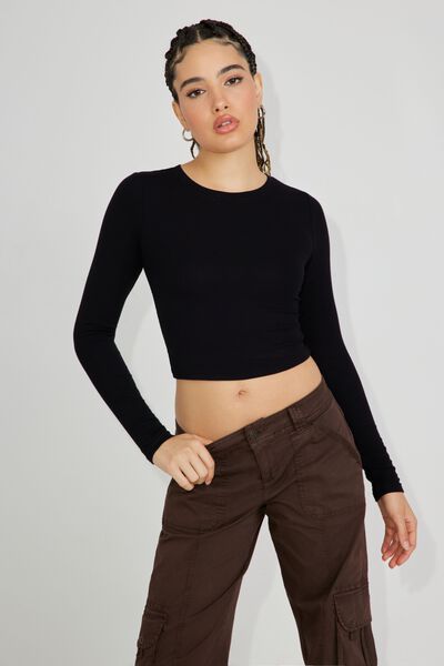 WakeUple Women Sheer Blouse Crop Top Ruffle Lace Up See Through Mesh Flare  Long Sleeve Shirt Cardigan Streetwear