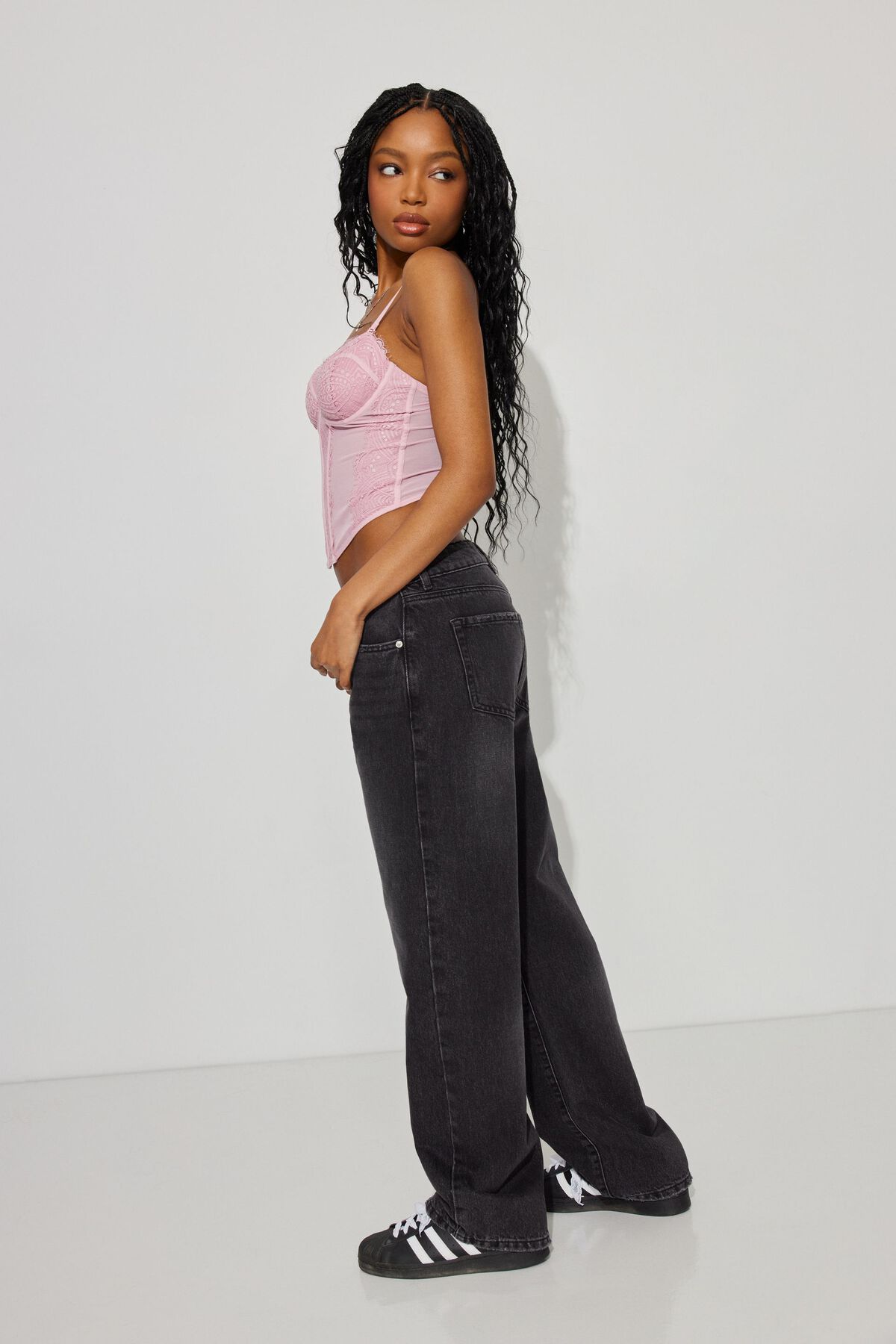 Shop Women's Sia Black Slouchy Jeans –