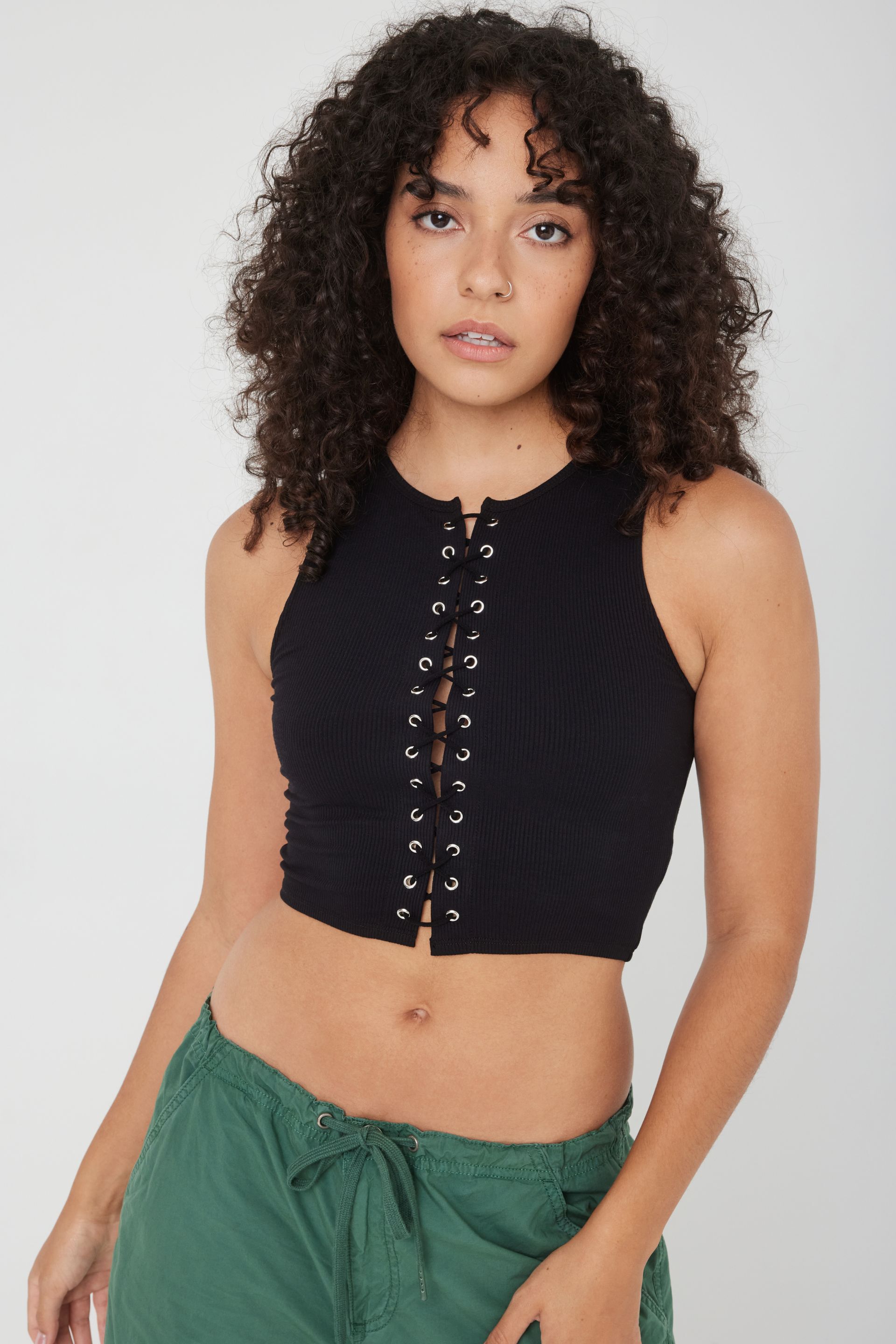 Garage Cowl Neck Lace Up Top Mall Of America® 