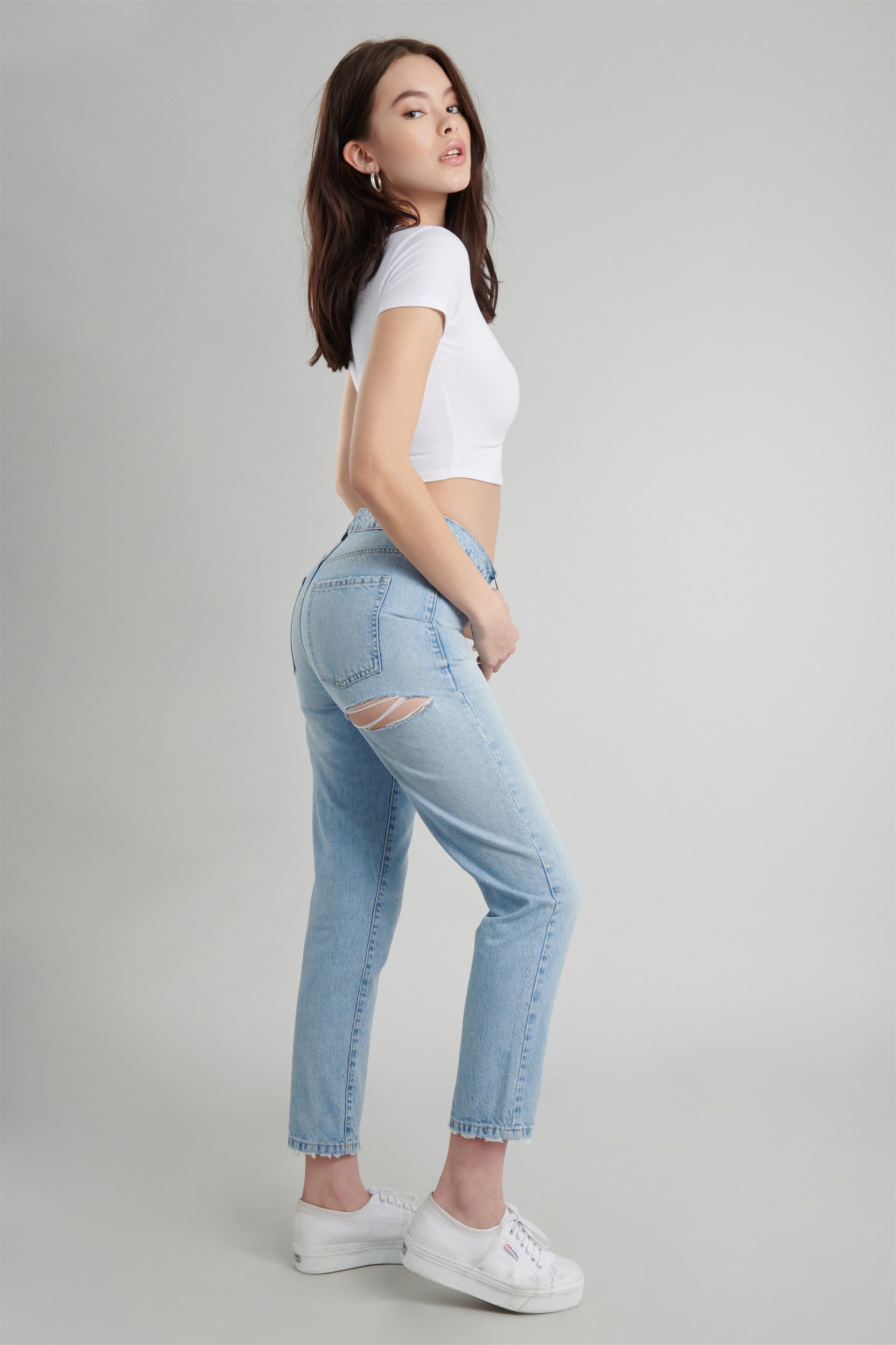 garage ripped mom jeans