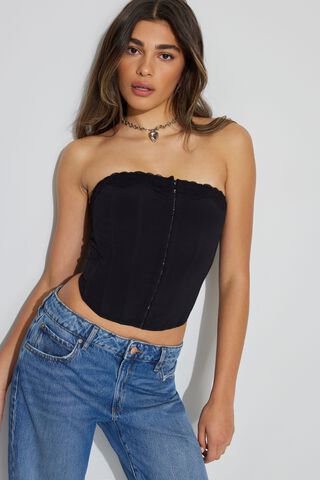 UO Caley Strapless Corset Top