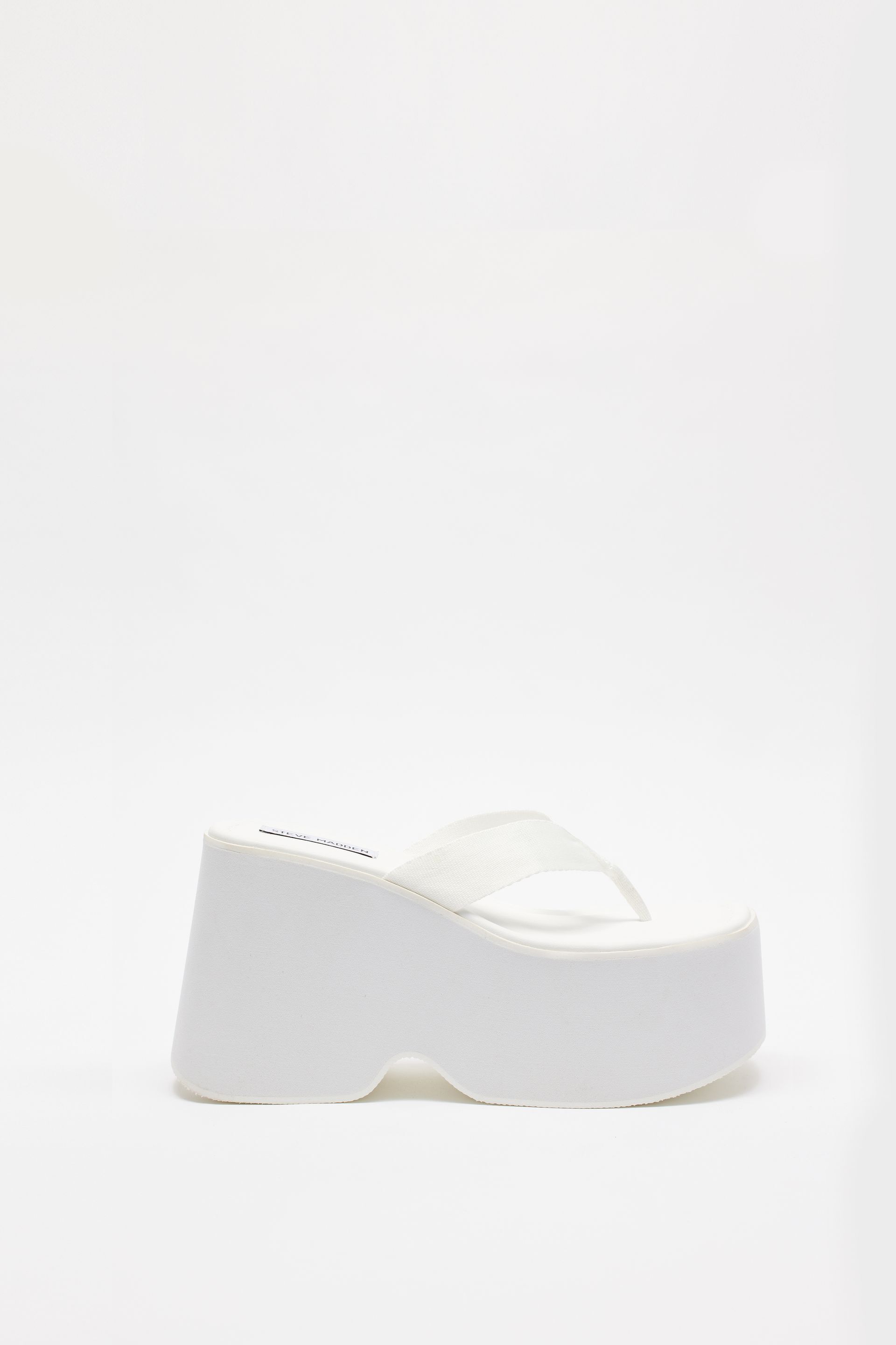 Madden Girl by Steve Madden white faux leather wedge sandal heels EU 36 UK  3.5 | eBay