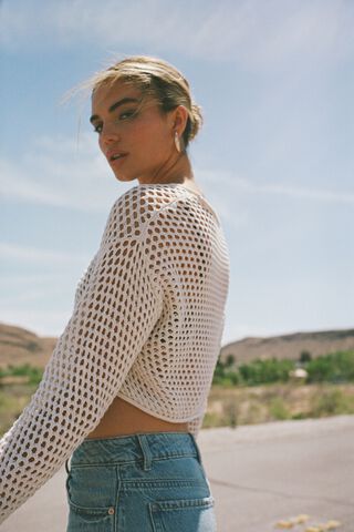 Thick knit cropped cami