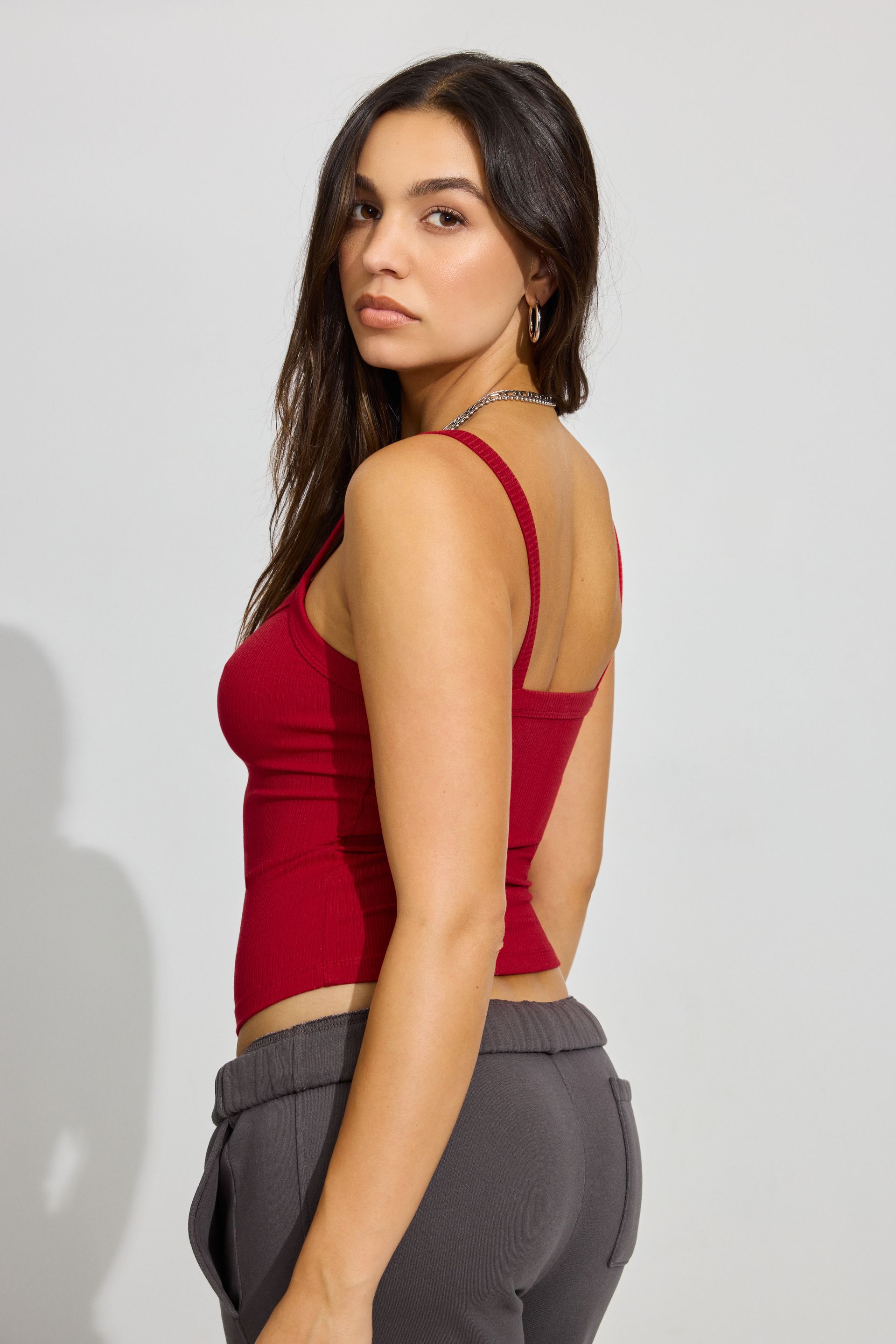 Kasey Scoop Neck Ribbed Cami