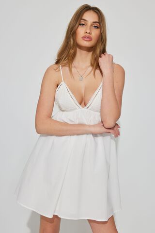 Arina White Sequin Knit Mini Dress – Beginning Boutique US