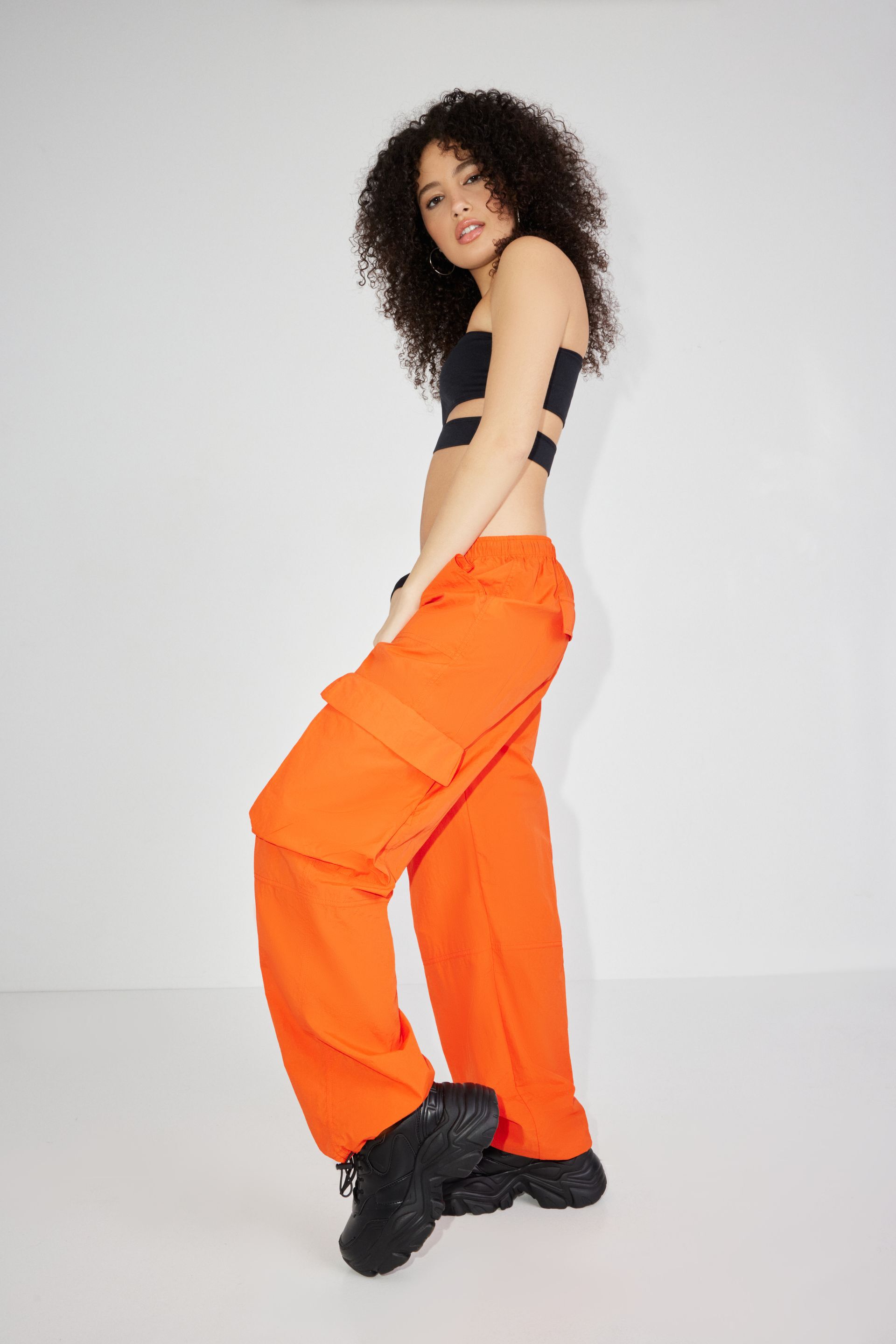 Nylon Parachute Pant Red | Garage