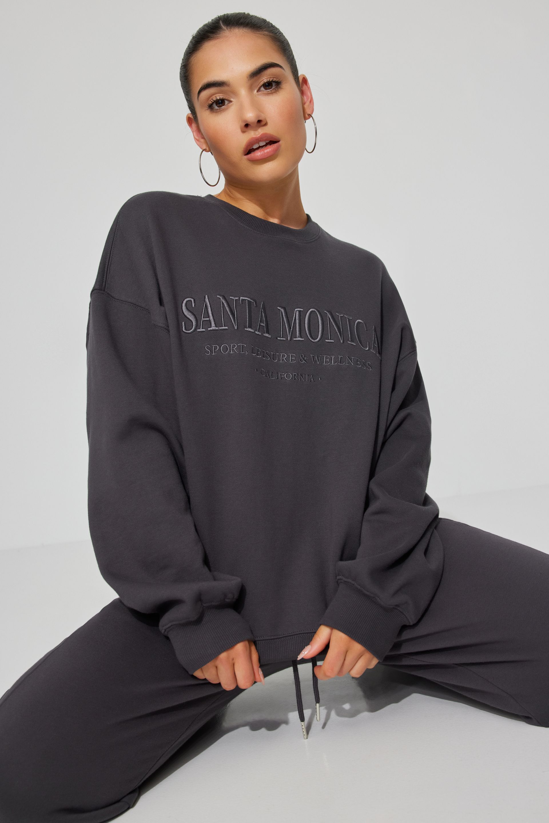 Oversized Crewneck Sweatshirt Gray | Garage