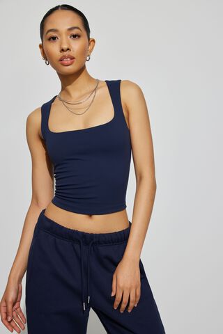 Womens Sleeveless Strappy Tank Top Sexy Side Split Sweetheart Neck Going  Out Crop Tops Y2k Basic Cami Shirt 