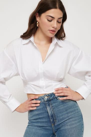 crop poplin shirt.